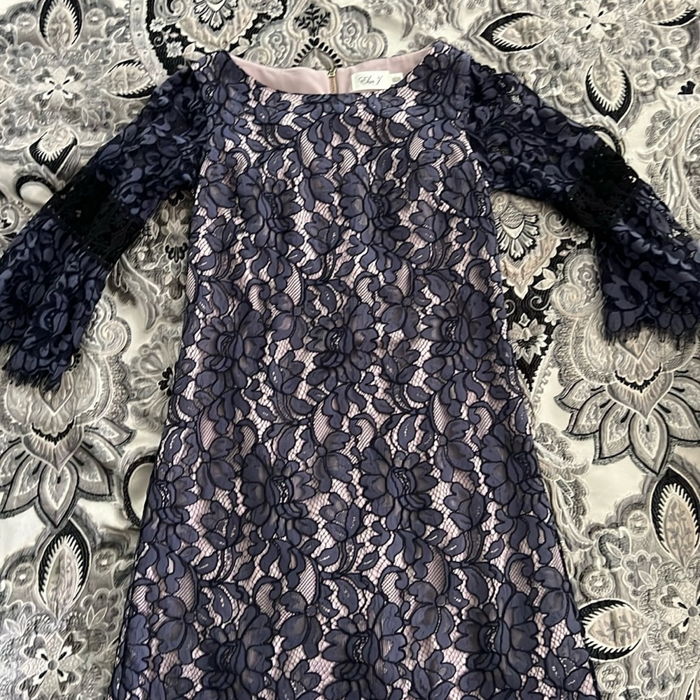Eliza J navy/ lavender dress